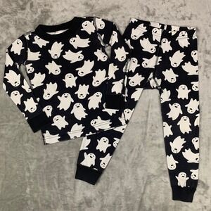 Hanna Andersson Kids Ghost Long John Pajama Set Size 4 Organic Cotton Boy Girl